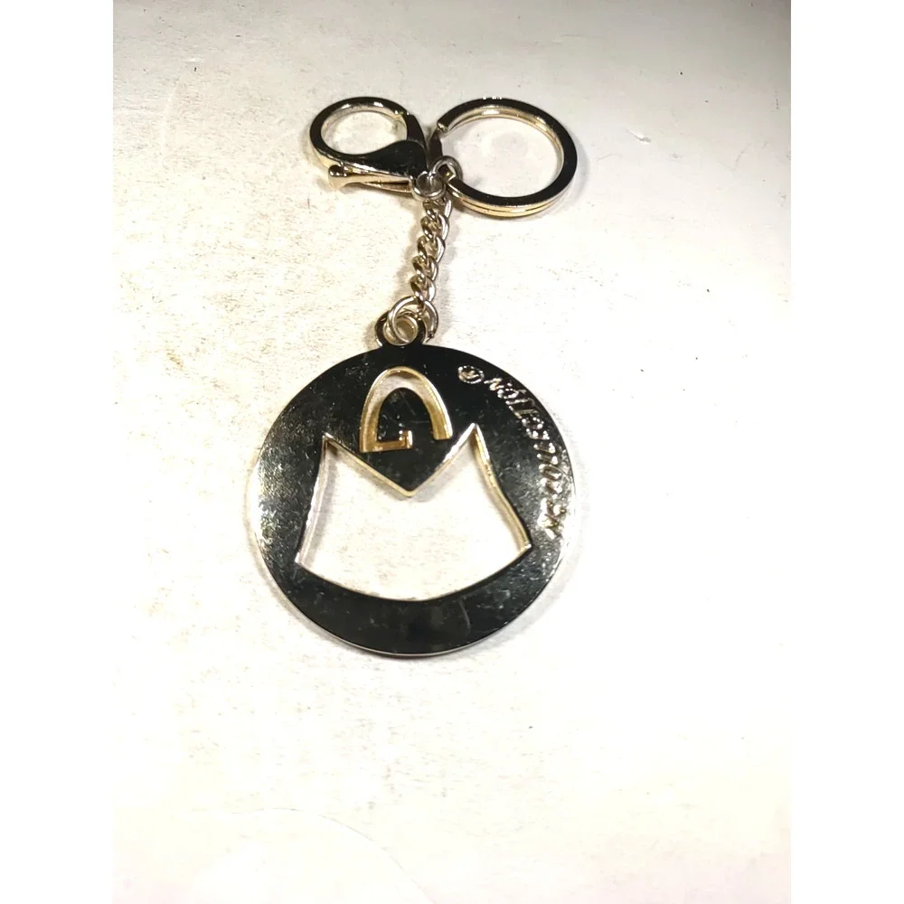 M C Collection Gold Tone Keychain Purse Clip